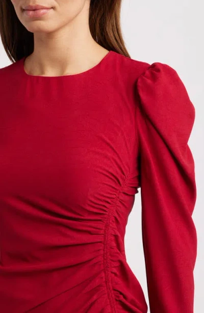 Julia Jordan Side Ruched Long Sleeve Midi Dress