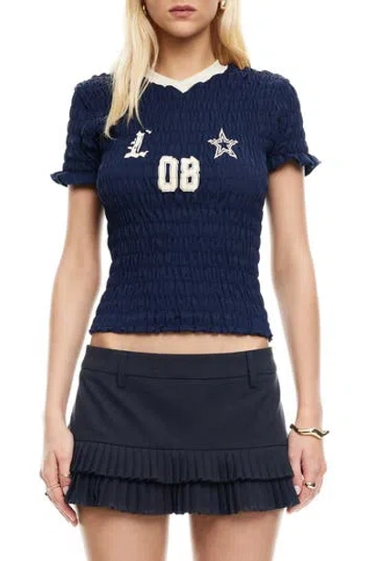 Lioness Spectate Smocked Jersey Top
