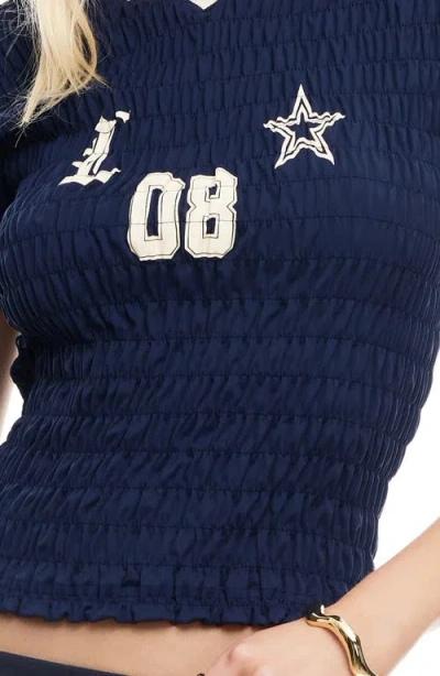 Lioness Spectate Smocked Jersey Top