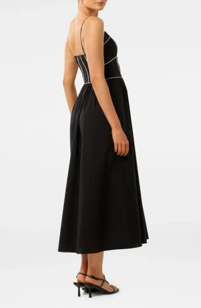 Ever New Gemma Contrast Piping Cotton Midi Dress