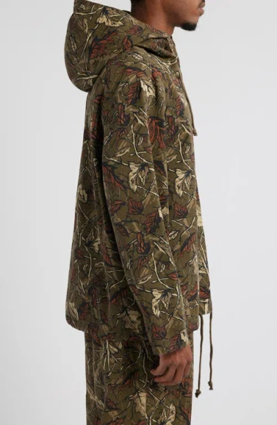 Service Works Real Tree Print Hooded Cotton Canvas Smock