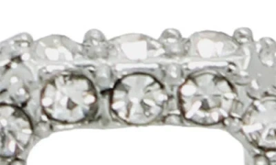 Allsaints Pave Geometric Link Stud Earrings In Rhodium Plated
