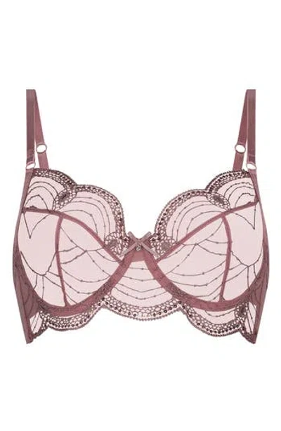 Hunkemoller Hunkemöller Ruby Embellished Embroidered Mesh Underwire Bra