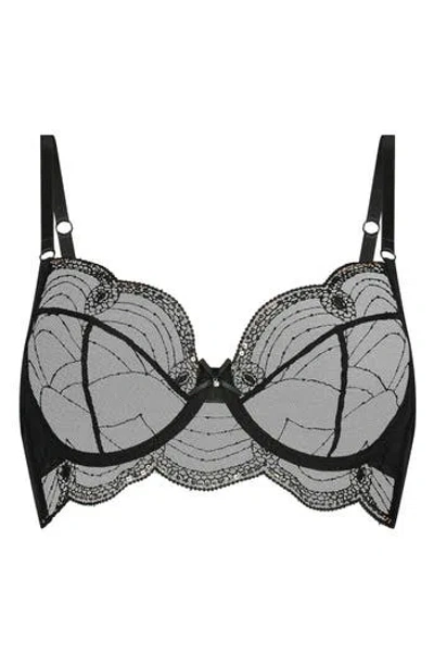 Hunkemoller Hunkemöller Ruby Embellished Embroidered Mesh Underwire Bra
