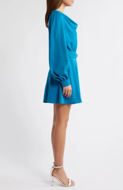 Black Halo Russel Tie Waist Long Sleeve Minidress