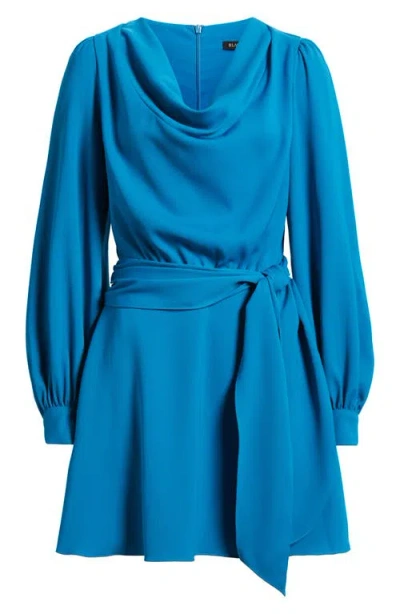 Black Halo Russel Tie Waist Long Sleeve Minidress