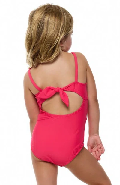 Beach Lingo Kids' Rose One-piece Swimsuit In Pink