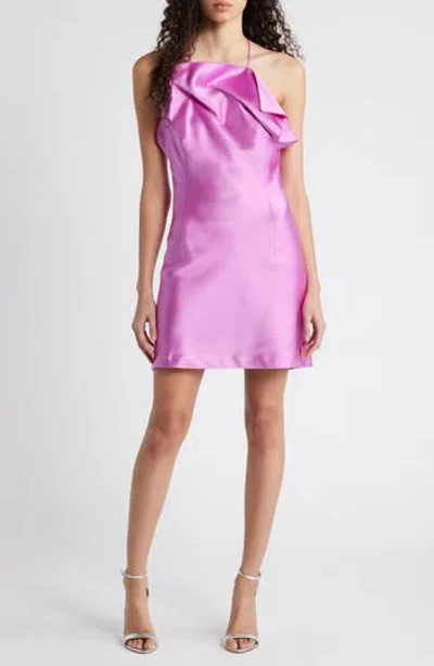 Acler Abdie Halter Satin Minidress
