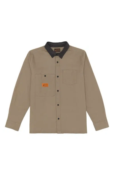 Volcom Debasser Cotton Stretch Canvas Button-up Overshirt
