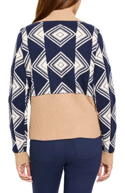 Nz Active By Nic+zoe Double Diamond Half Zip Sweater