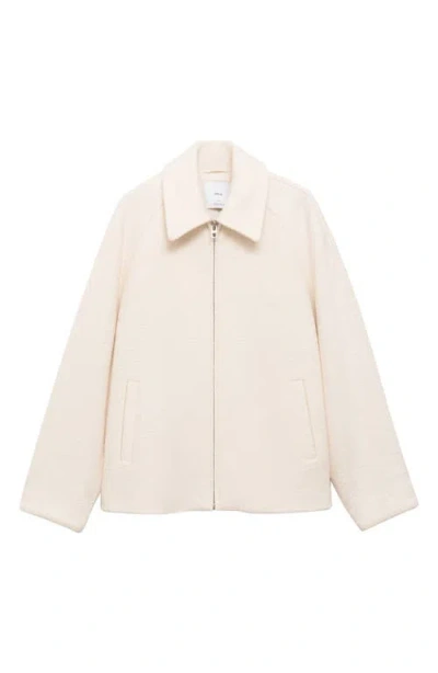 Mango Wool Blend Zip Jacket