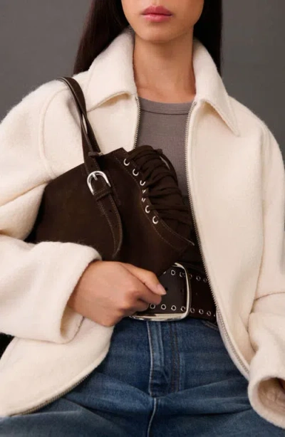 Mango Wool Blend Zip Jacket