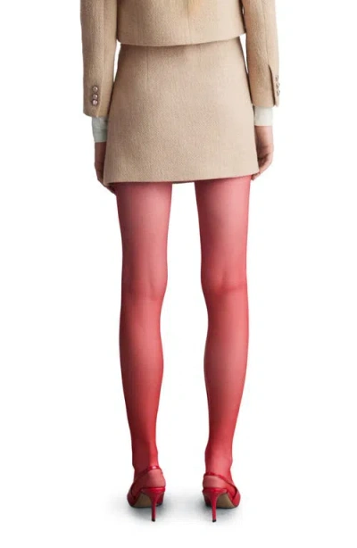 Mango Button Detail Cotton Blend Tweed Miniskirt