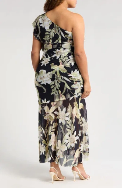 Chelsea28 Drape Ruffle One-shoulder Maxi Dress