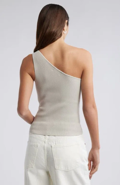 Open Edit Luxe Sculpt Rib One-shoulder Top