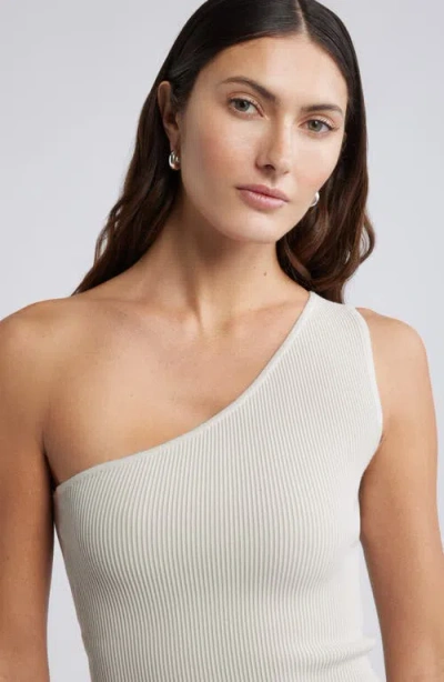 Open Edit Luxe Sculpt Rib One-shoulder Top