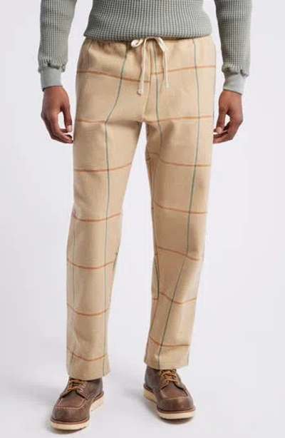 Standard Issue Windowpane Check Wool Blend Drawstring Slacker Pants