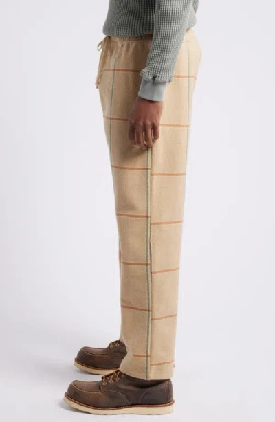 Standard Issue Windowpane Check Wool Blend Drawstring Slacker Pants