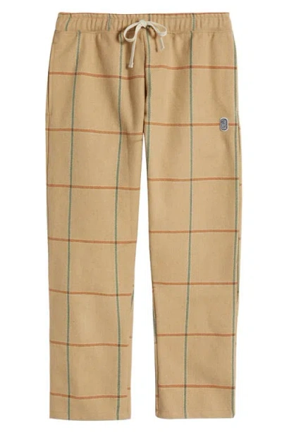 Standard Issue Windowpane Check Wool Blend Drawstring Slacker Pants