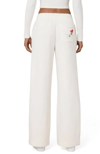 Florence By Mills Cozy Crush Forever Embroidered Wide Leg Sweatpants