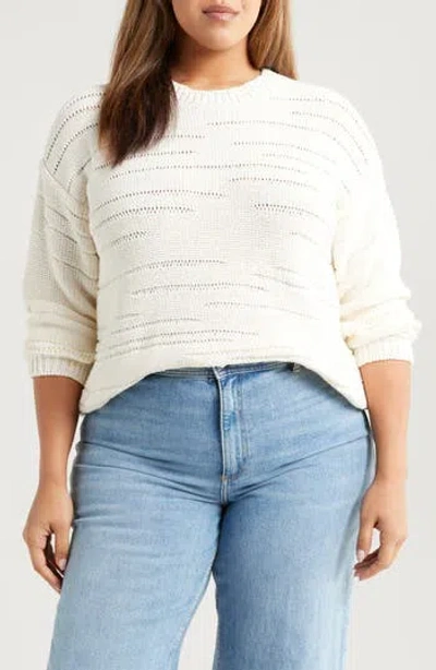 Vince Camuto Pointelle Crewneck Sweater