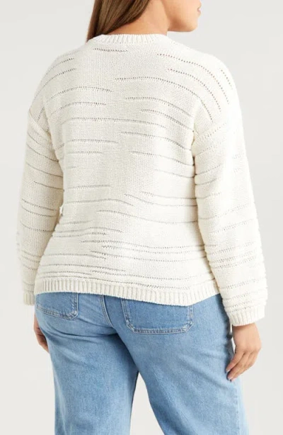 Vince Camuto Pointelle Crewneck Sweater