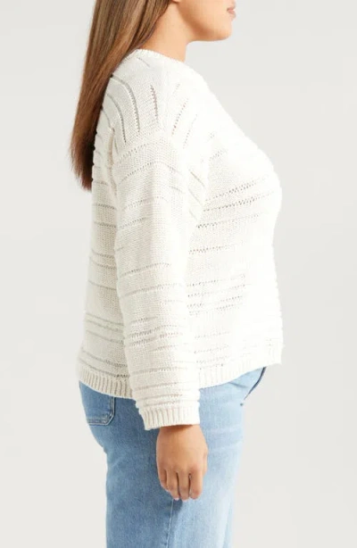 Vince Camuto Pointelle Crewneck Sweater