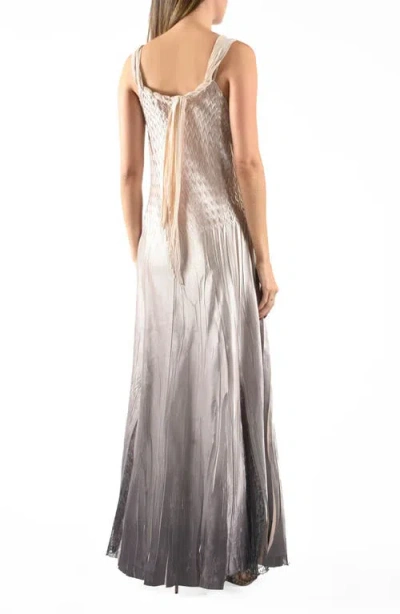 Komarov Ombré Charmeuse & Chiffon Gown