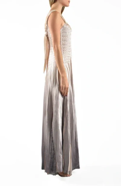 Komarov Ombré Charmeuse & Chiffon Gown