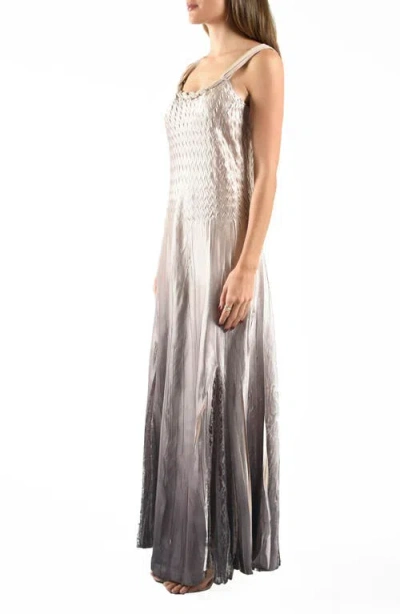 Komarov Ombré Charmeuse & Chiffon Gown
