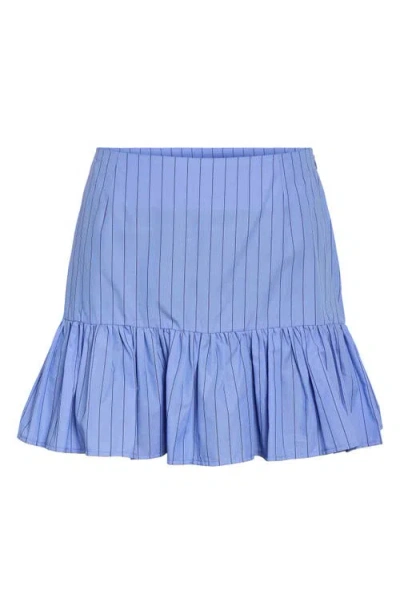Noisy May Freja Pinstripe Cotton Miniskirt