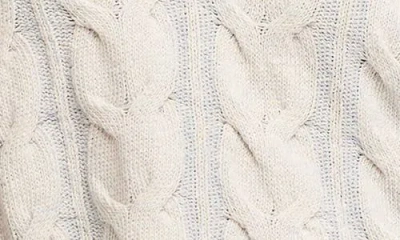 Free People Washed Cable Knit Sweater In Washed White