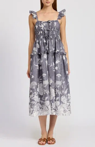 En Saison Sydney Floral Tiered Midi Sundress