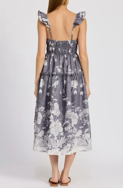 En Saison Sydney Floral Tiered Midi Sundress