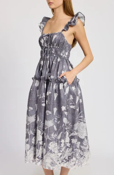 En Saison Sydney Floral Tiered Midi Sundress