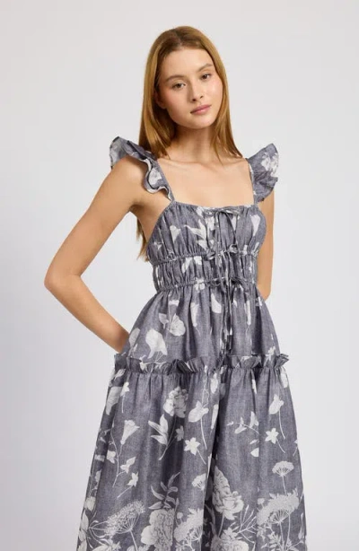 En Saison Sydney Floral Tiered Midi Sundress