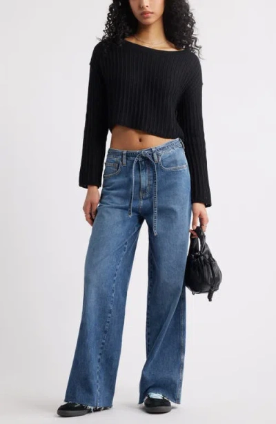 Bp. Open Stitch Crop Sweater