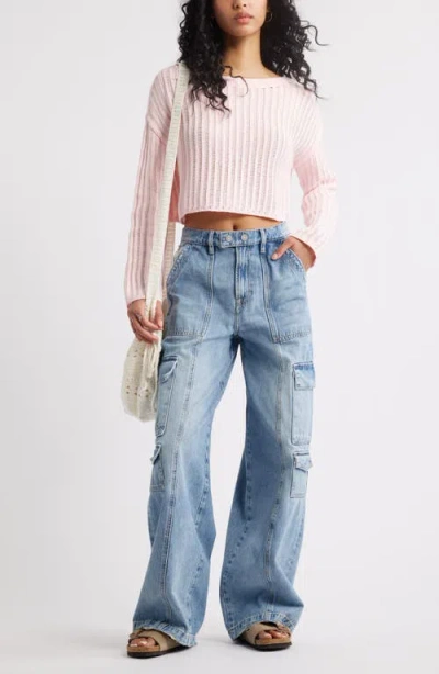 Bp. Open Stitch Crop Sweater