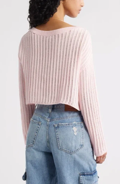 Bp. Open Stitch Crop Sweater