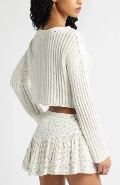 Bp. Open Stitch Crop Sweater