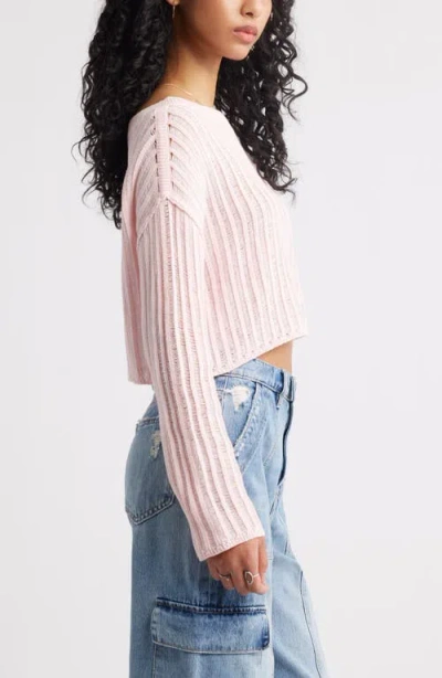 Bp. Open Stitch Crop Sweater