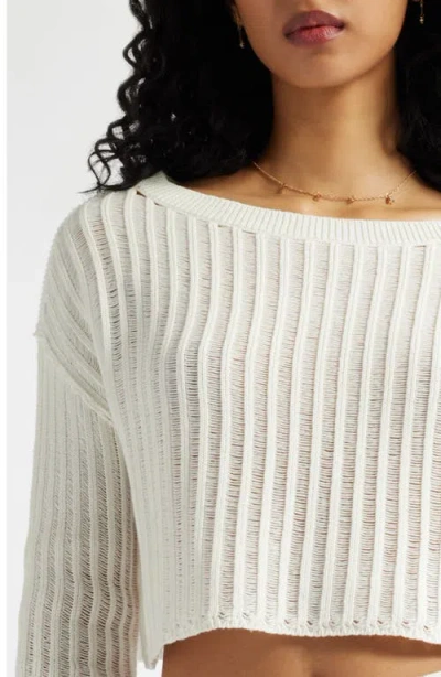 Bp. Open Stitch Crop Sweater