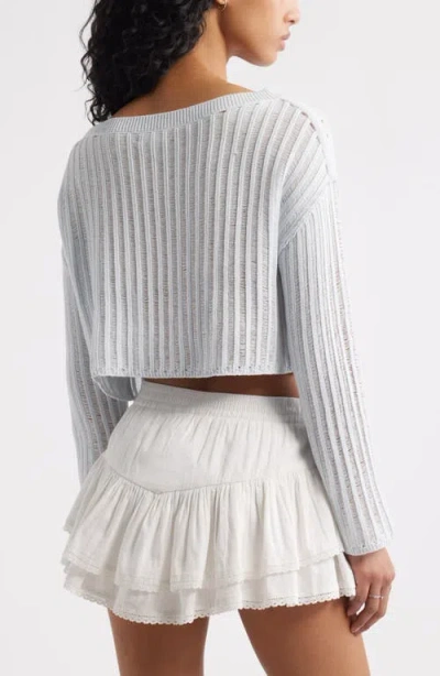 Bp. Open Stitch Crop Sweater