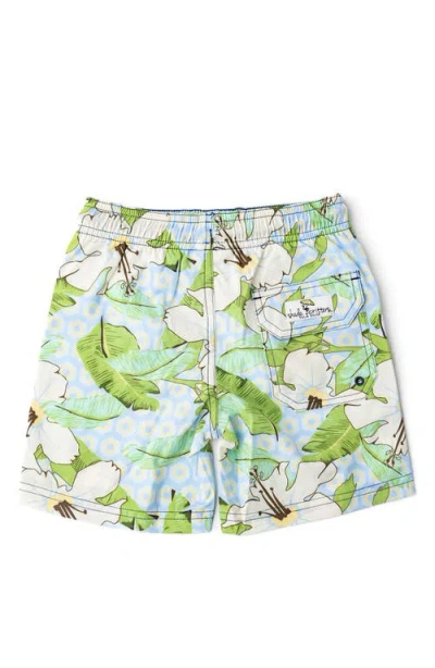 Shade Critters Hibiscus Swim Trunks In Green