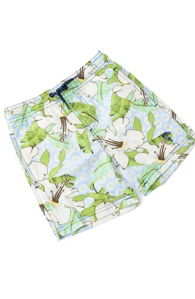 Shade Critters Hibiscus Swim Trunks In Green