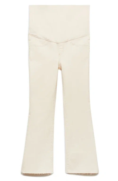 Mango Over The Bump Crop Flare Maternity Jeans