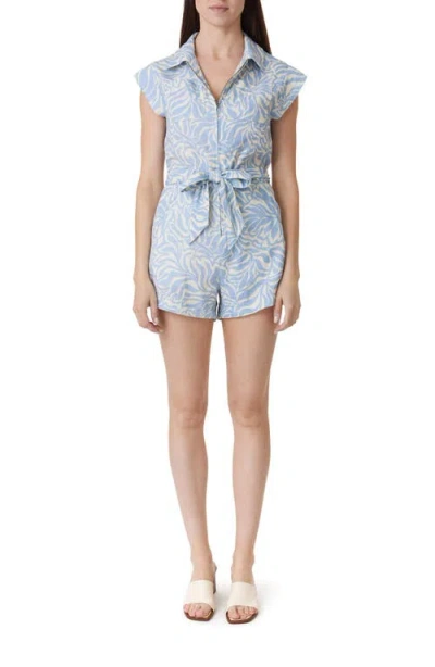 Habitual Zip-up Linen Blend Romper