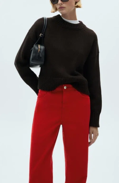Mango Leo High Waist Straight Leg Jeans