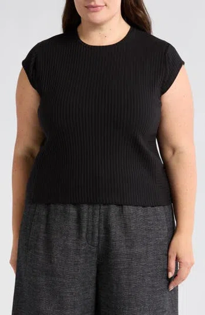 Eileen Fisher Ribbed Dolman Sleeve Top