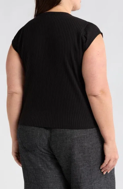 Eileen Fisher Ribbed Dolman Sleeve Top